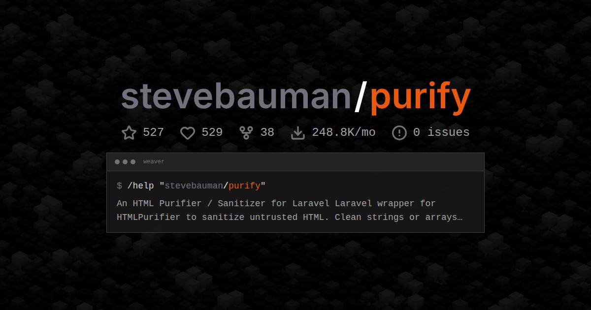 stevebauman/purify