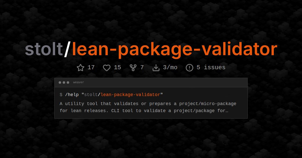 stolt/lean-package-validator