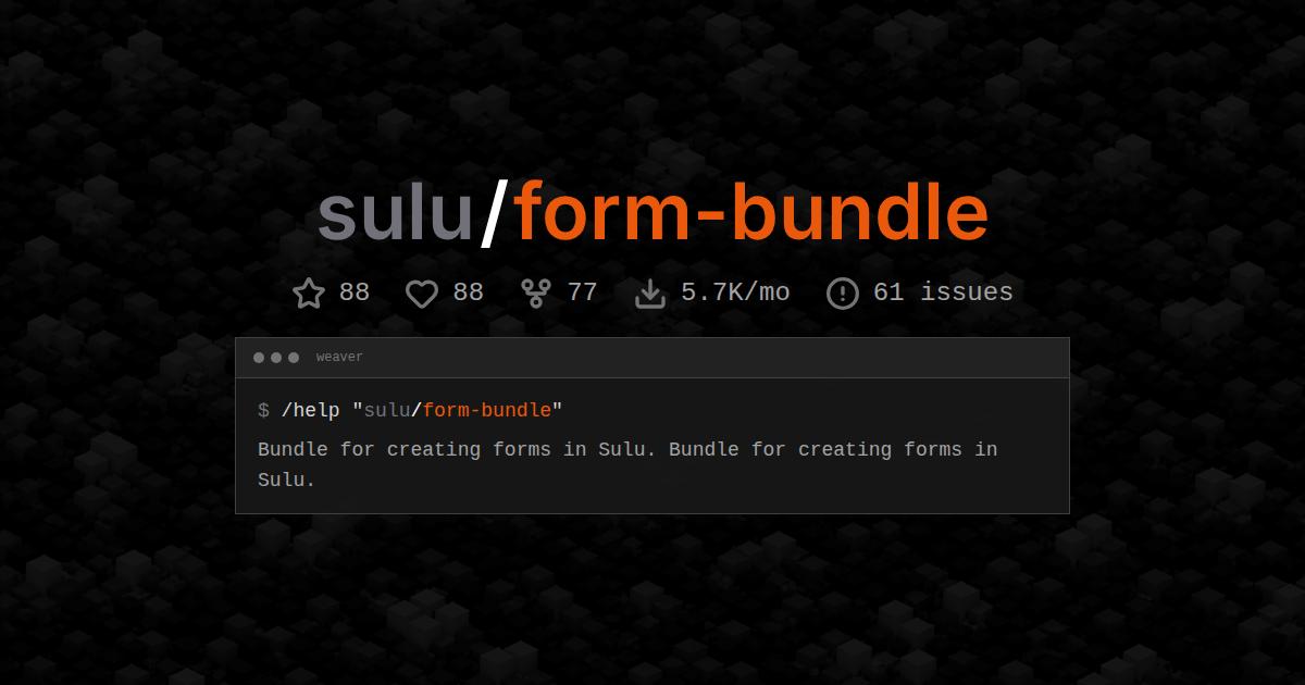 sulu/form-bundle