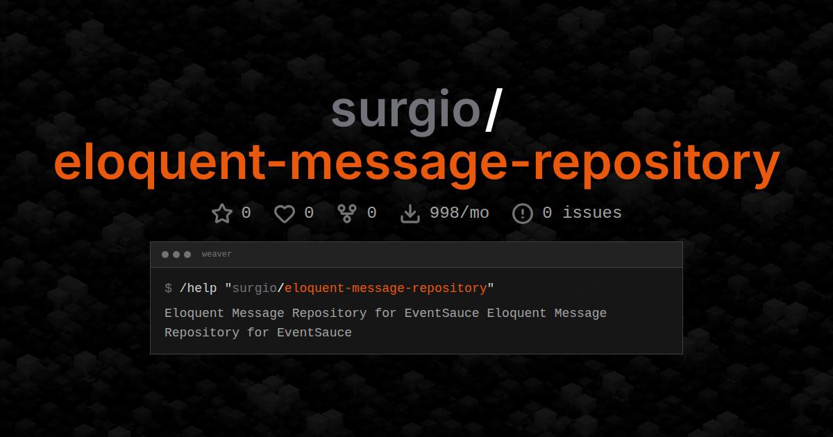 surgio/eloquent-message-repository