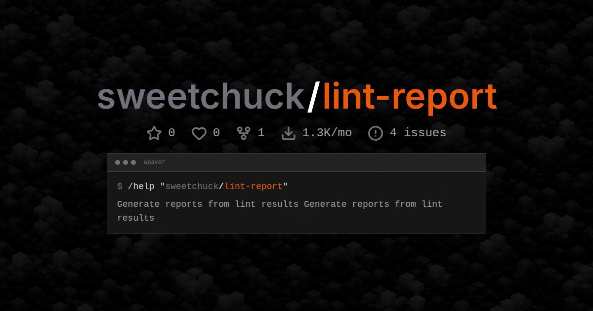 sweetchuck/lint-report