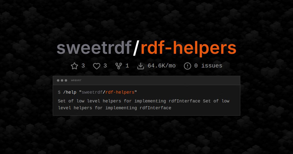 sweetrdf/rdf-helpers