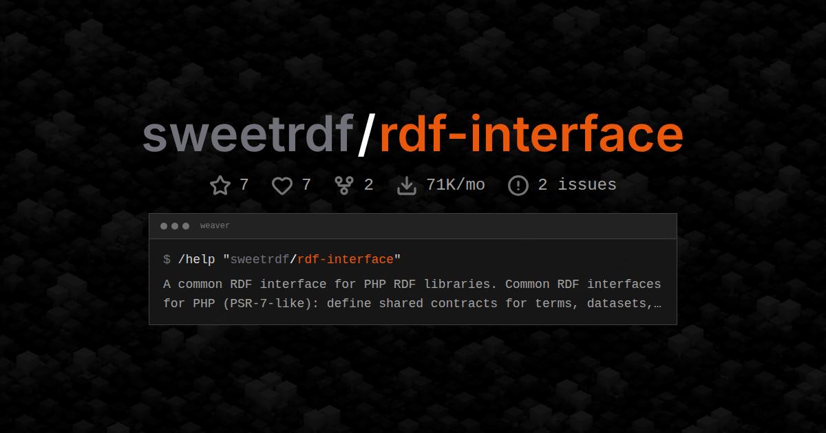 sweetrdf/rdf-interface