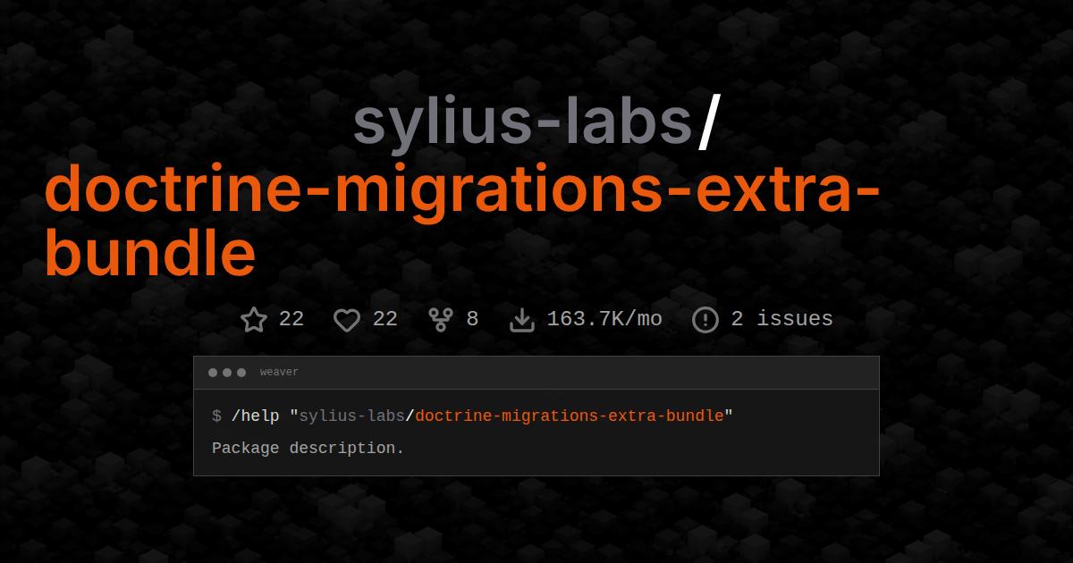 sylius-labs/doctrine-migrations-extra-bundle