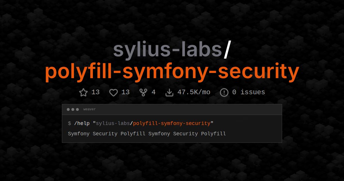 sylius-labs/polyfill-symfony-security