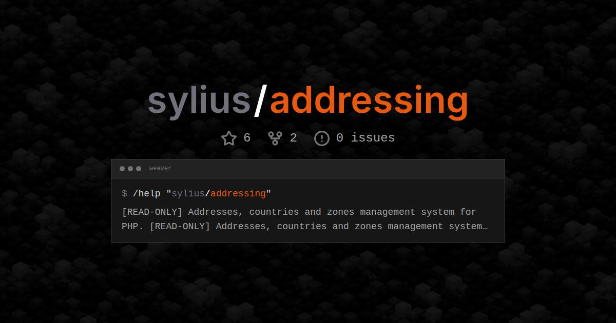 sylius/addressing