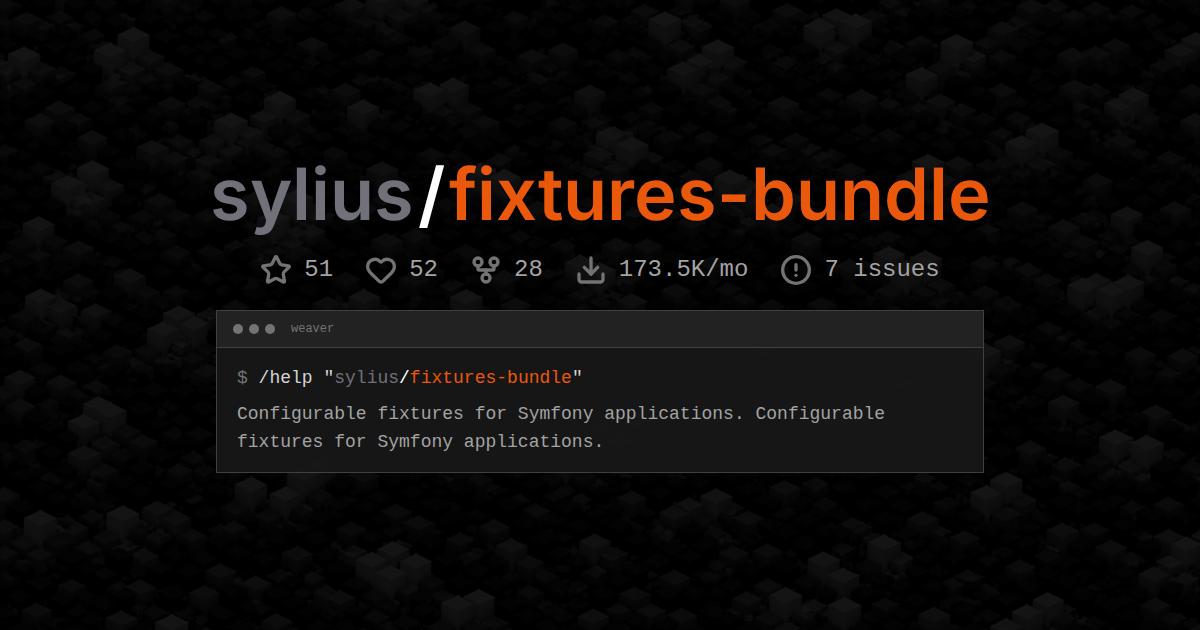 sylius/fixtures-bundle