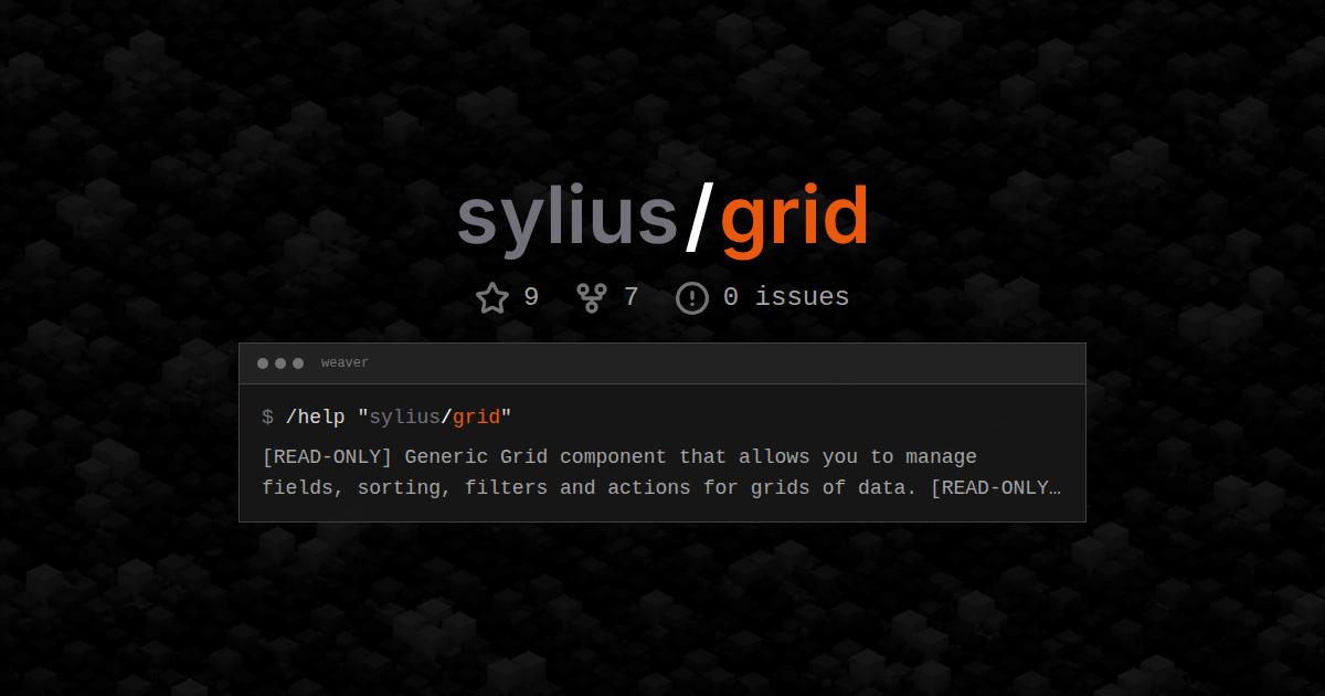sylius/grid