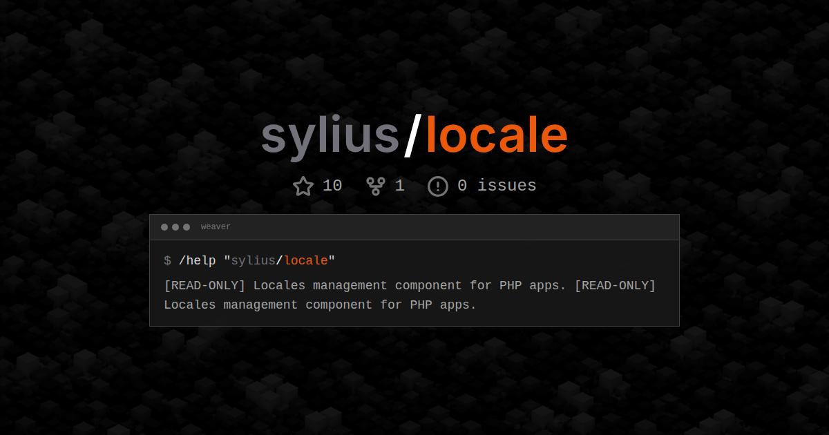 sylius/locale
