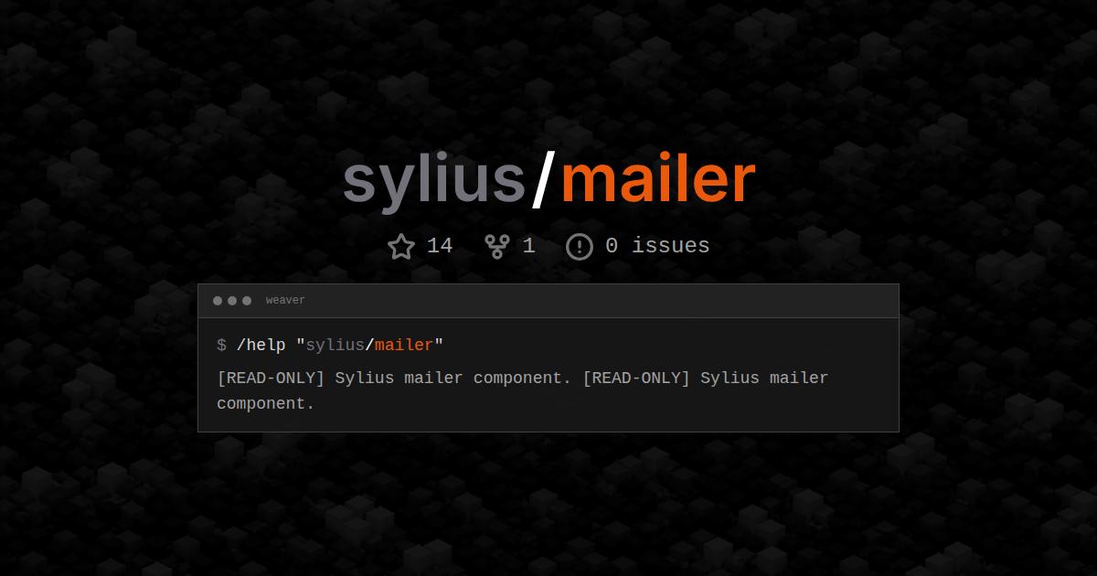 sylius/mailer