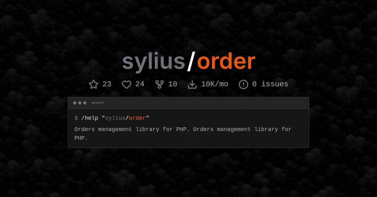 sylius/order