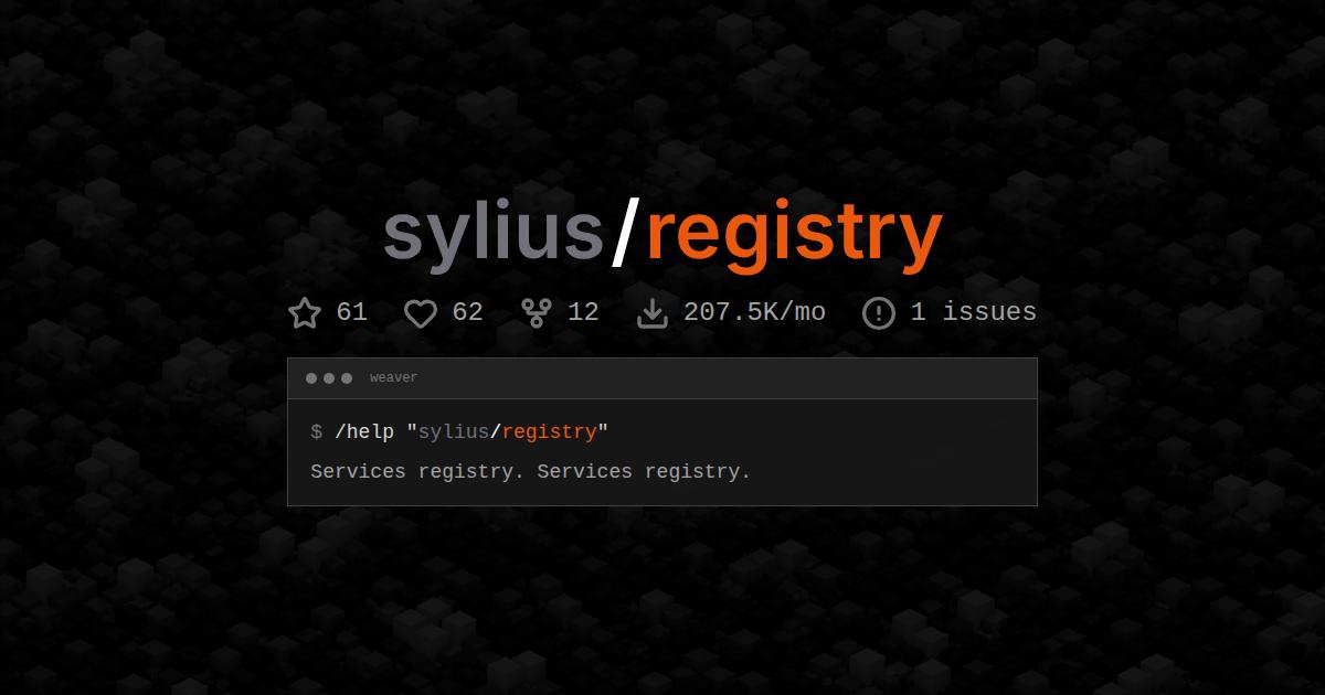 sylius/registry