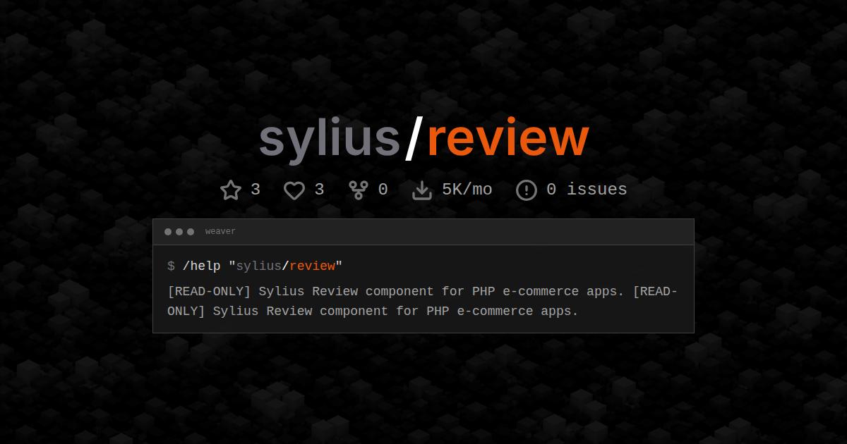 sylius/review