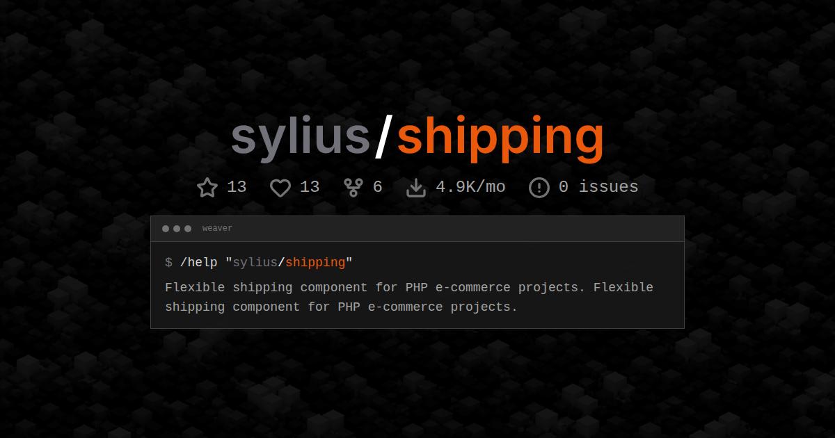 sylius/shipping