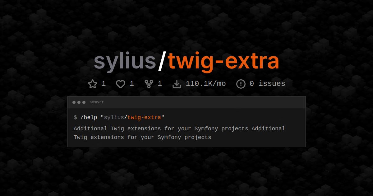 sylius/twig-extra