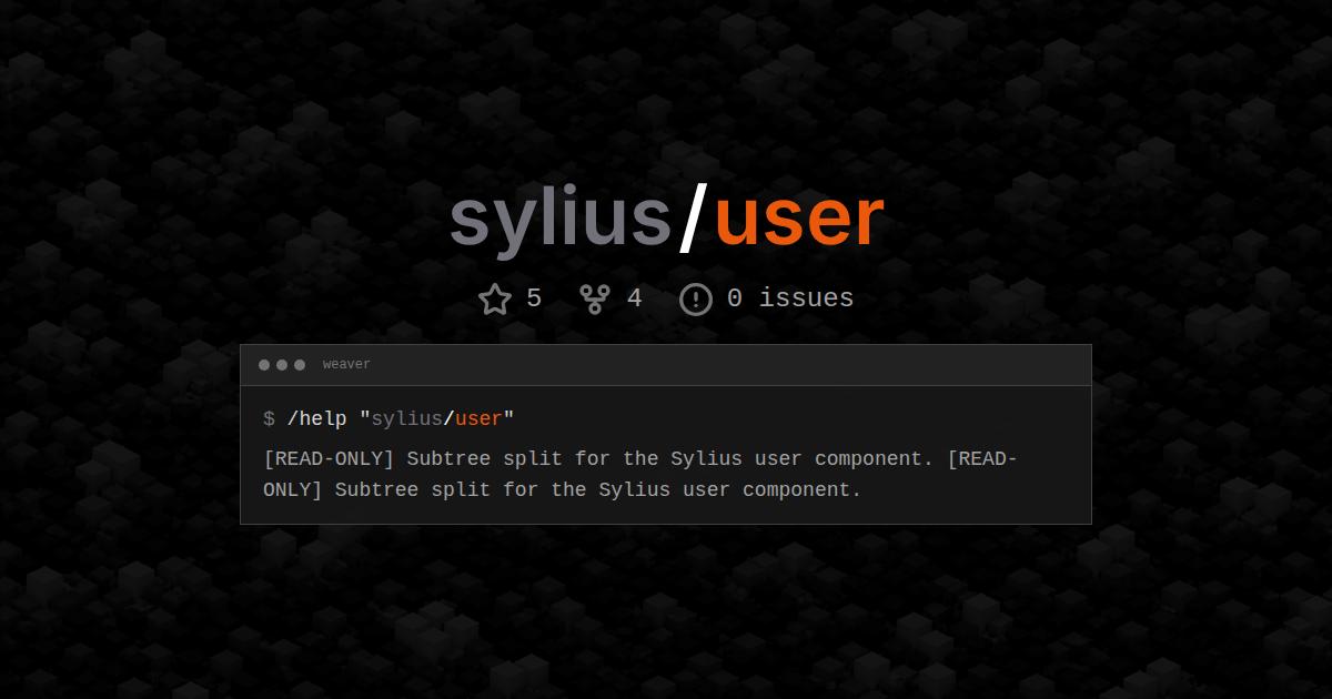 sylius/user