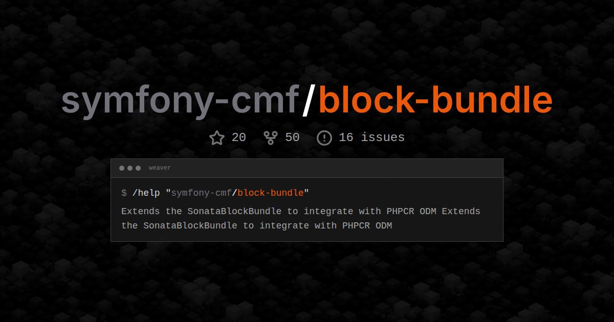 symfony-cmf/block-bundle