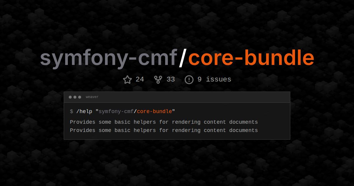 symfony-cmf/core-bundle