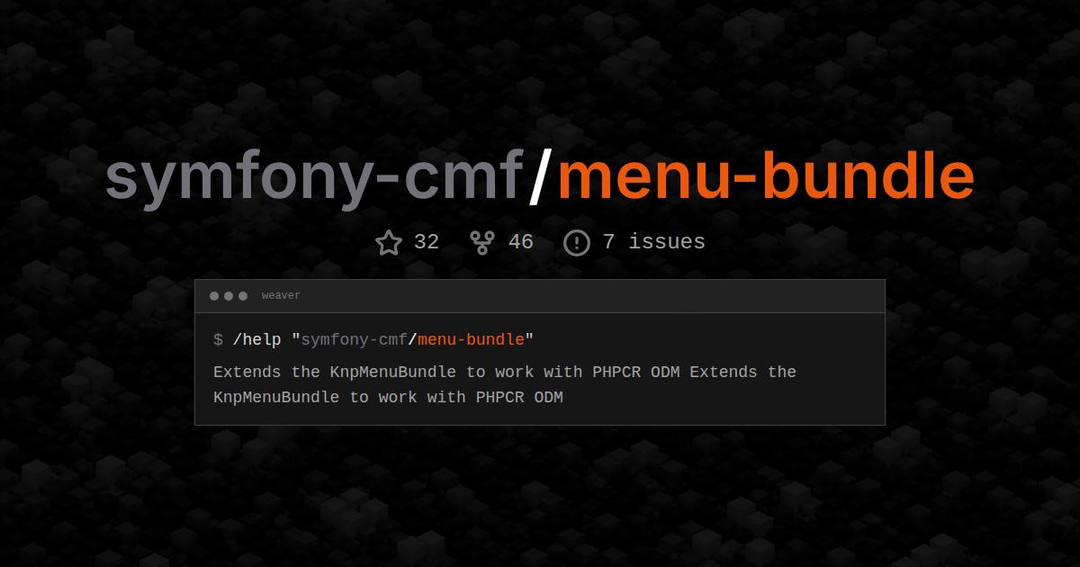 symfony-cmf/menu-bundle