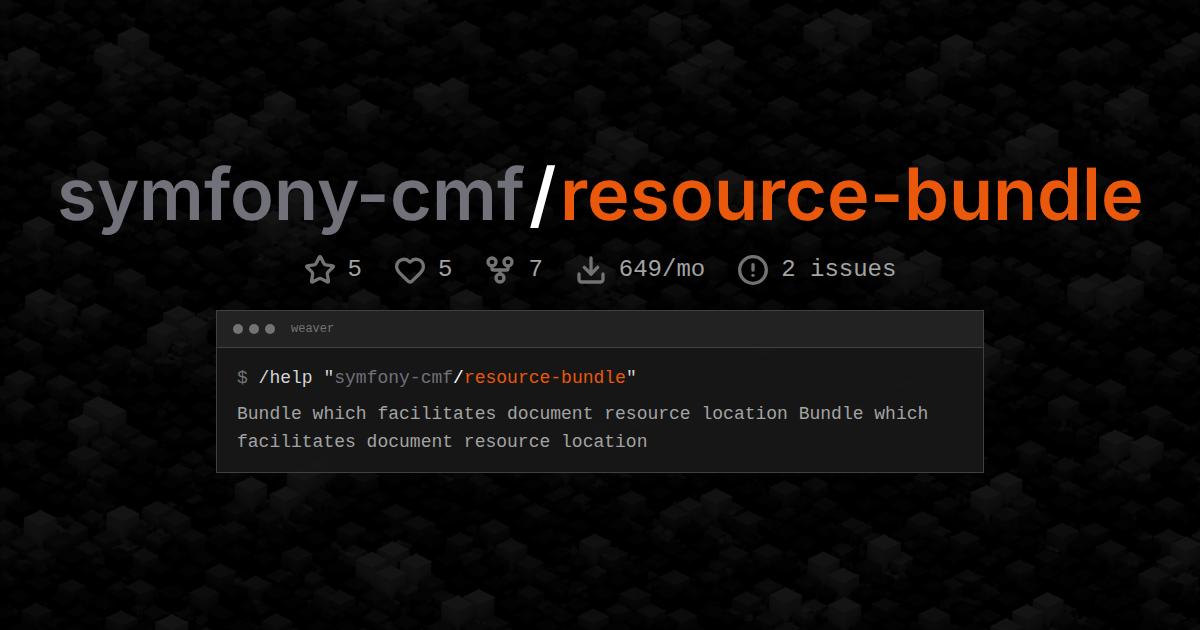 symfony-cmf/resource-bundle