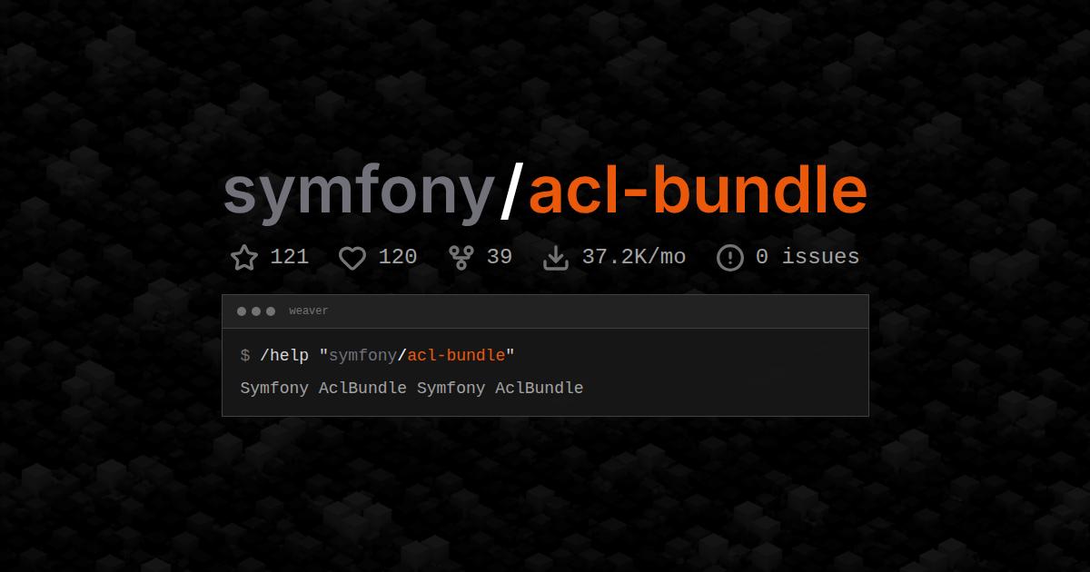 symfony/acl-bundle