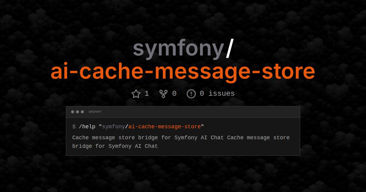 symfony/ai-cache-message-store