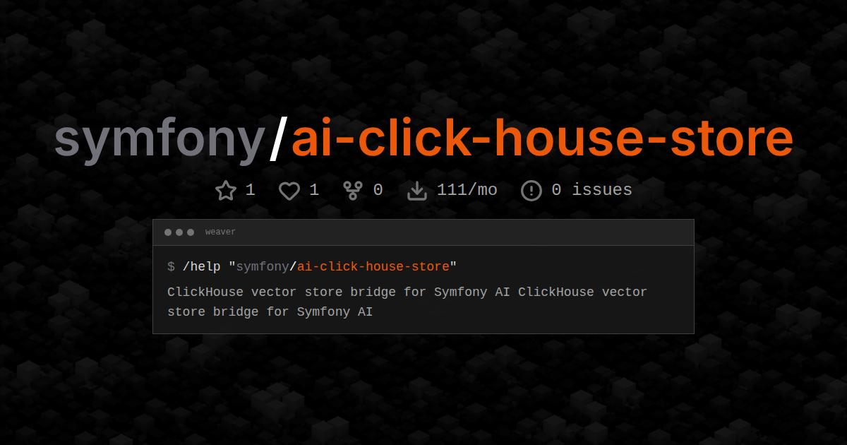 symfony/ai-click-house-store