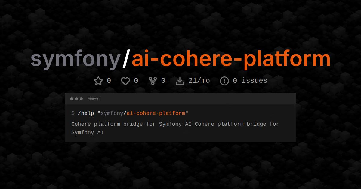 symfony/ai-cohere-platform