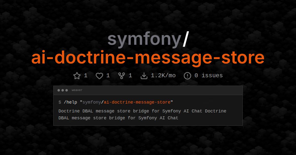 symfony/ai-doctrine-message-store