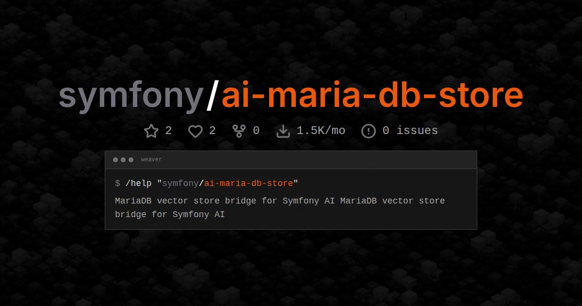 symfony/ai-maria-db-store