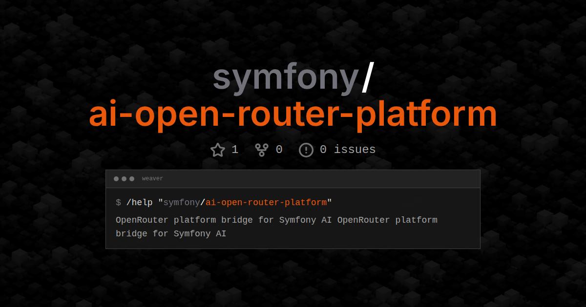symfony/ai-open-router-platform