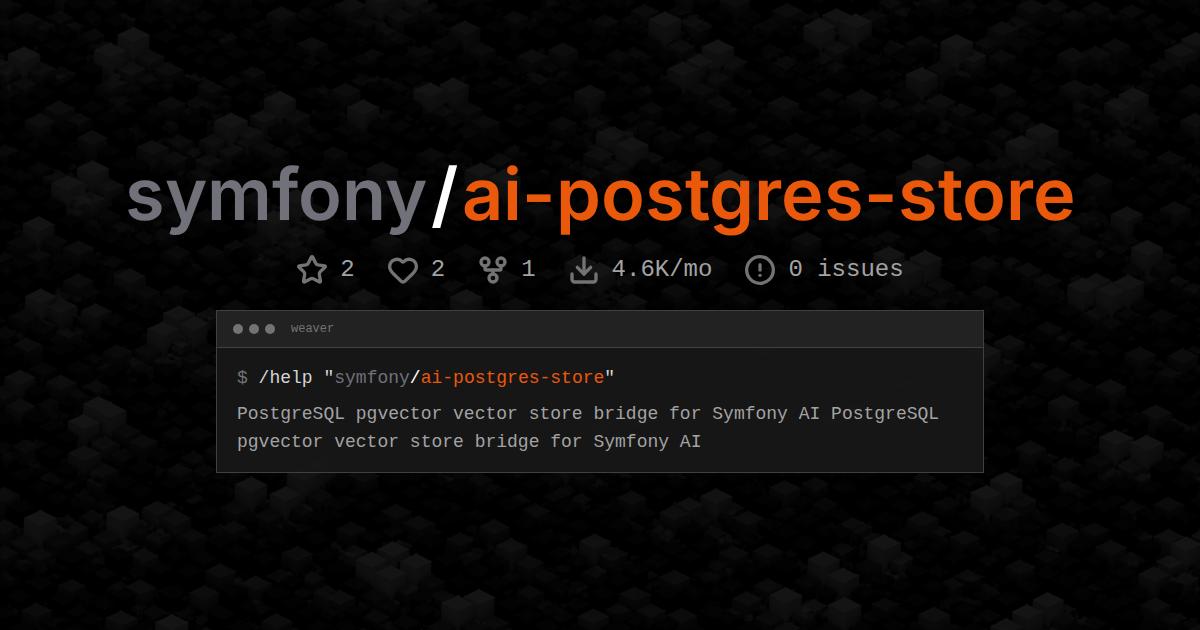 symfony/ai-postgres-store