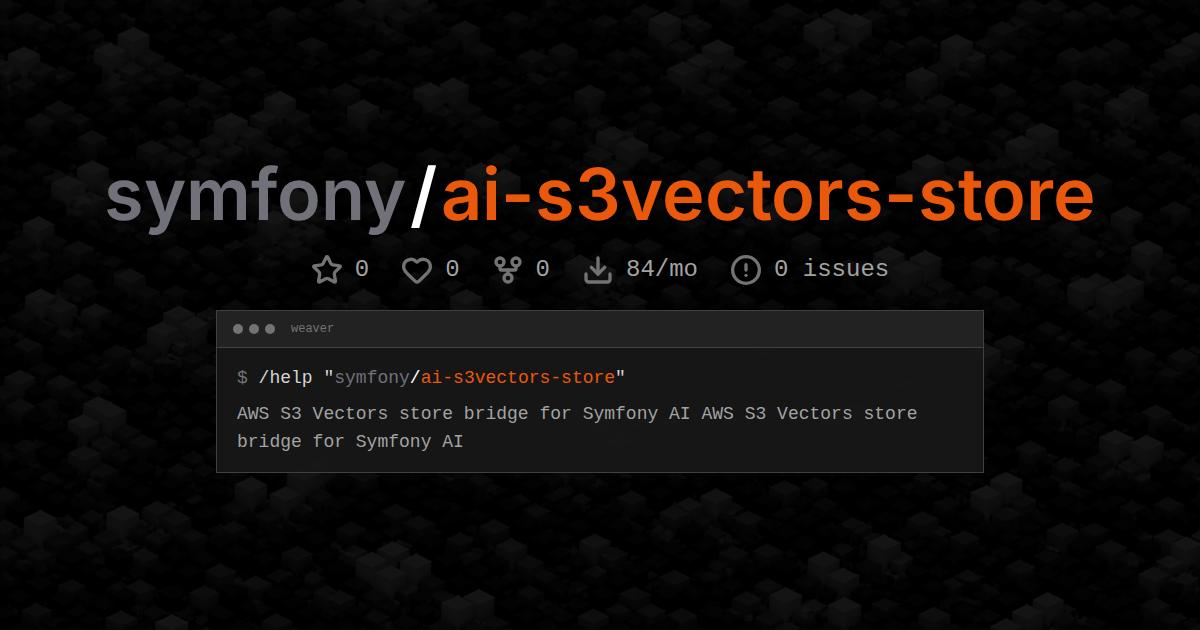 symfony/ai-s3vectors-store