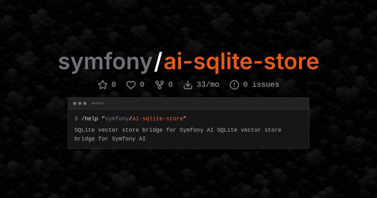 symfony/ai-sqlite-store