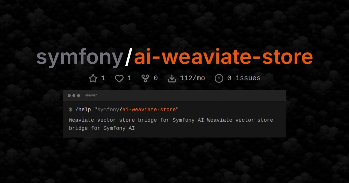 symfony/ai-weaviate-store