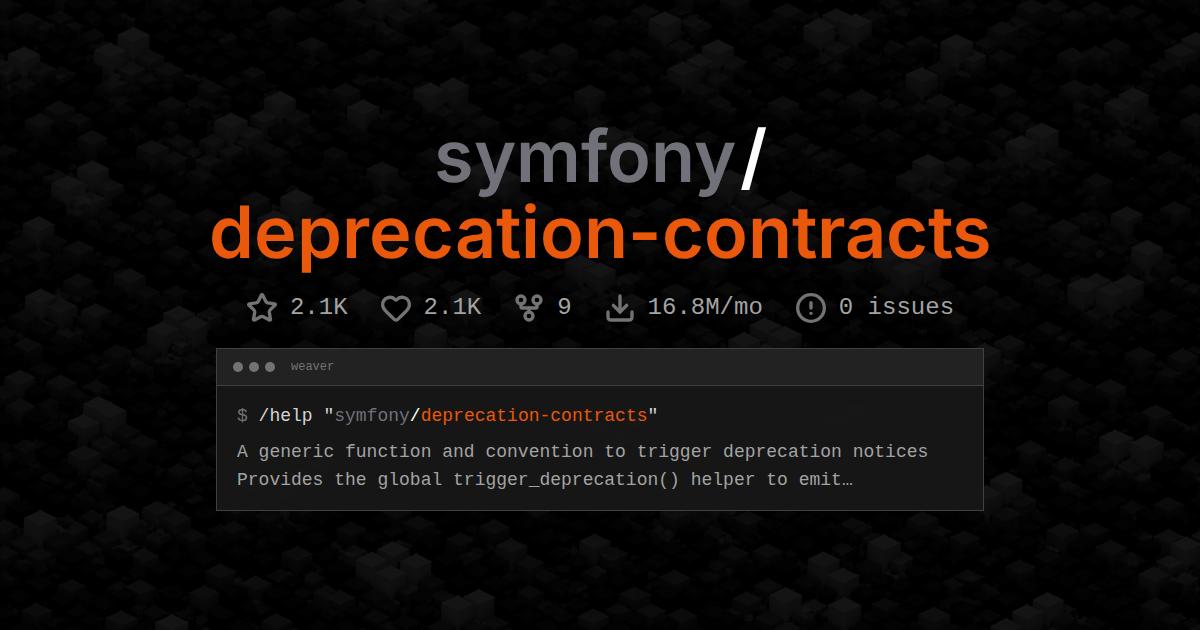 symfony/deprecation-contracts