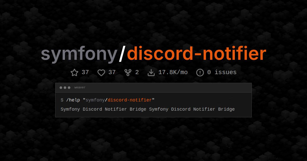 symfony/discord-notifier