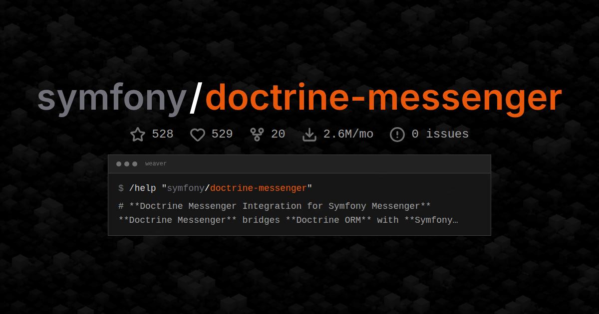 symfony/doctrine-messenger