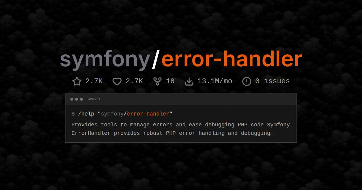 symfony/error-handler