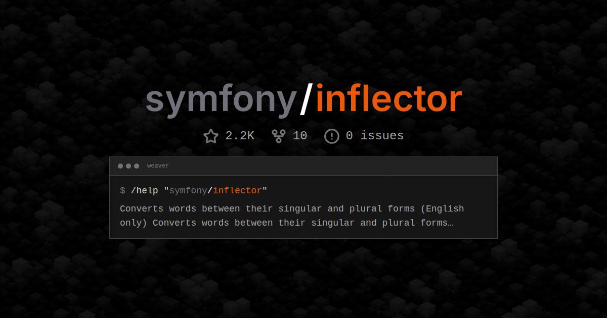 symfony/inflector