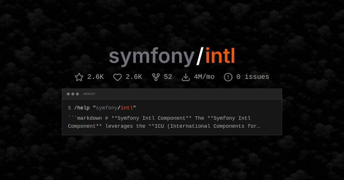 symfony/intl