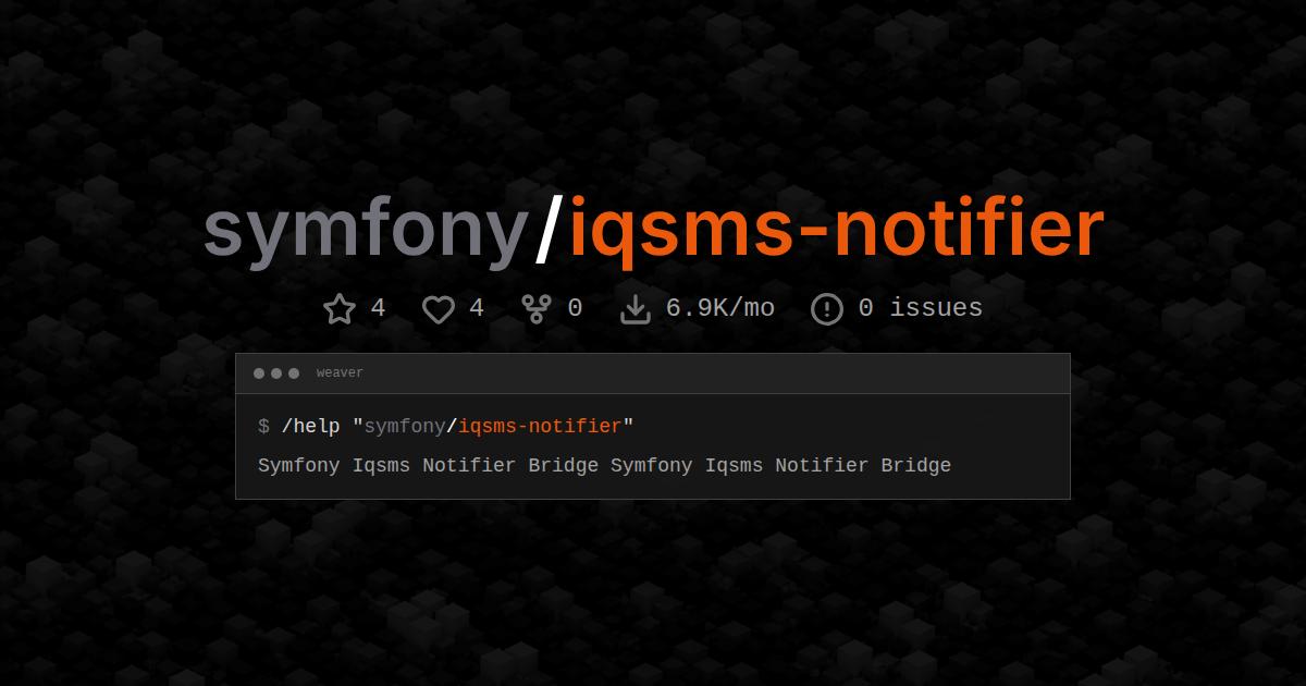 symfony/iqsms-notifier