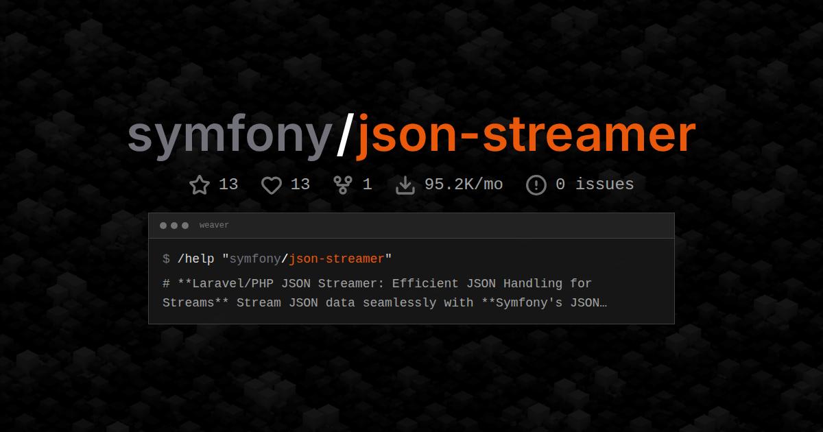 symfony/json-streamer