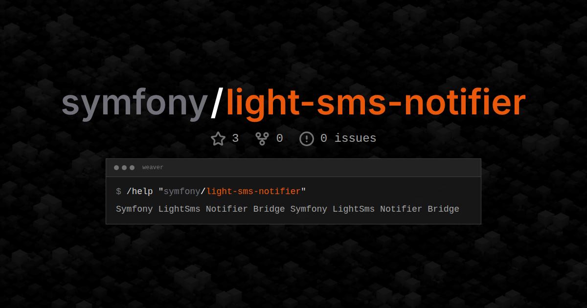 symfony/light-sms-notifier