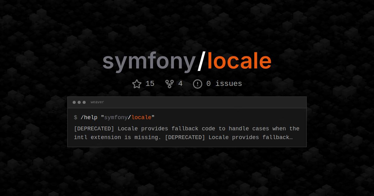symfony/locale