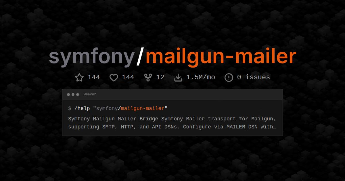 symfony/mailgun-mailer