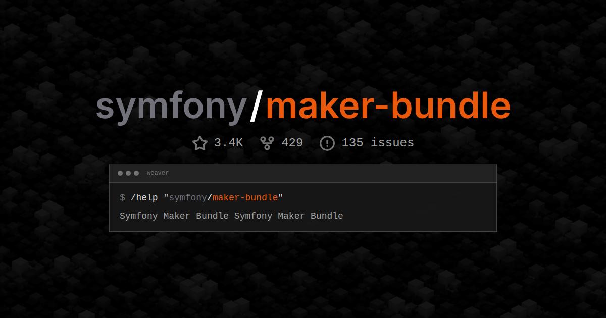 symfony/maker-bundle
