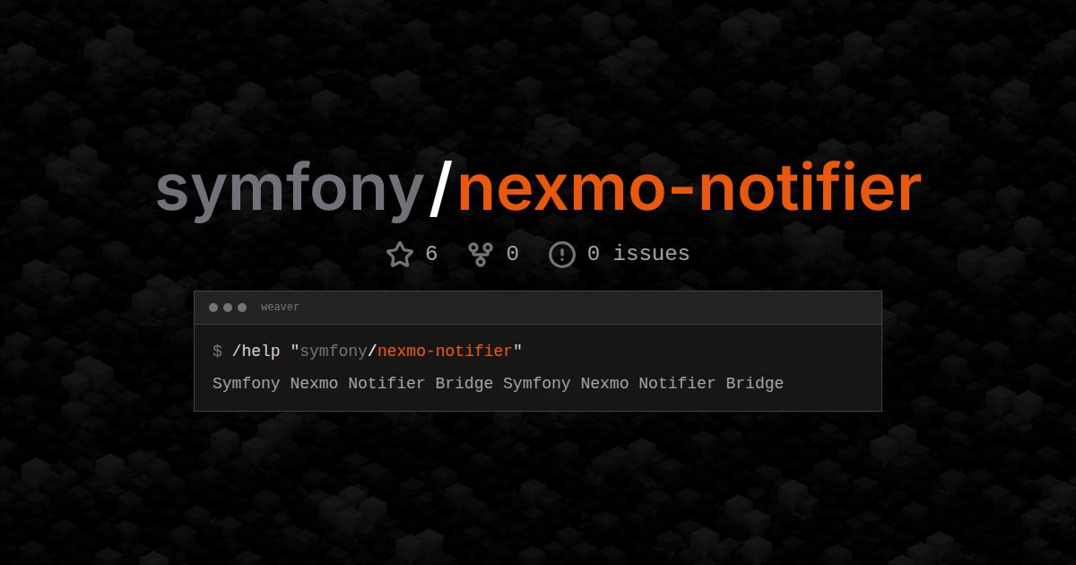symfony/nexmo-notifier