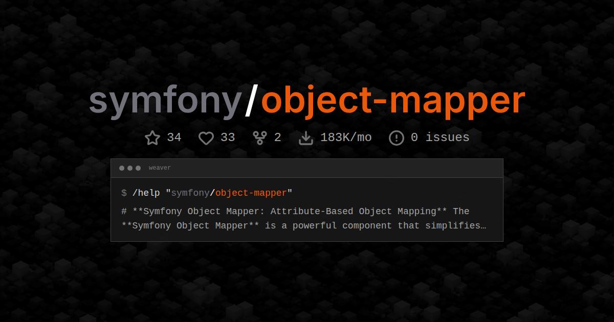symfony/object-mapper