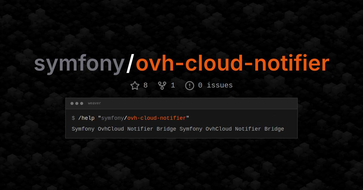 symfony/ovh-cloud-notifier